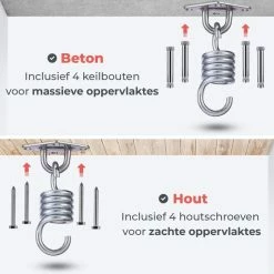 Beste Pirce 😀 AVINT GOODS RVS Ophangsysteem Plafondhaak Bokszak – Schroefhaak & Ophanghaak Hangstoel – Muurhaak Binnen & Buiten - 200KG 👍 -Dyson-winkel 550x550 179