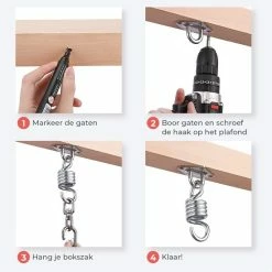 Beste Pirce 😀 AVINT GOODS RVS Ophangsysteem Plafondhaak Bokszak – Schroefhaak & Ophanghaak Hangstoel – Muurhaak Binnen & Buiten - 200KG 👍 -Dyson-winkel 550x550 183