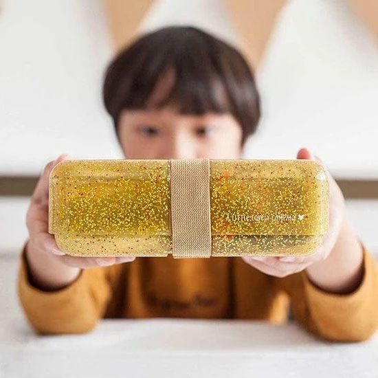 Beste Pirce ๐ Brooddoos Lunchbox Glitter Goud | A Little Lovely Company ๐ 3 Beste Pirce ๐ Brooddoos Lunchbox Glitter Goud | A Little Lovely Company ๐ - Afbeelding 3
