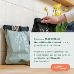Aanbiedingen 🛒 BROODNODIG®️ - Herbruikbare Boterhamzak - Van 100% Gerecyclede PET-flessen - Lunchzak - Foodwrap - Broodtrommel - Ook Geschikt Als Diepvrieszakjes - 30x20cm - Zwart 🎁 -Dyson-winkel 550x550 208