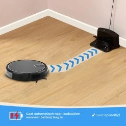 Groothandel 😉 Souiri MT-710 Robot Stofzuiger – Stofzuiger – Robot Stofzuiger Met Oplaadstation – Stofzuiger Robot – App Besturing – Afstandsbediening – Google Assistant – Alexa – Zwart 👏 -Dyson-winkel 550x550 223
