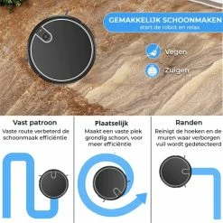 Groothandel 😉 Souiri MT-710 Robot Stofzuiger – Stofzuiger – Robot Stofzuiger Met Oplaadstation – Stofzuiger Robot – App Besturing – Afstandsbediening – Google Assistant – Alexa – Zwart 👏 -Dyson-winkel 550x550 225