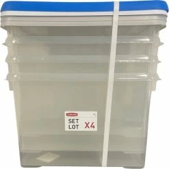 Hete verkoop 🎉 Curver Opbergboxen Met Deksel- Set Van 4 - Multicolour - 20 Liter - Transparant 😉 -Dyson-winkel 550x550 248