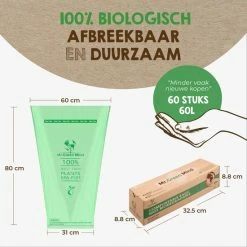 Goedkoop ⌛ Mr. Green Mind Biozakken 50/60 Liter 60 Stuks Biologisch Afbreekbare Afvalzakken – 60x80 Cm - 100% Composteerbare Vuilniszakken - Incl. Dispenser - Gft Afvalzakken 👍 -Dyson-winkel 550x550 250