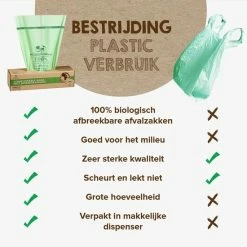 Goedkoop ⌛ Mr. Green Mind Biozakken 50/60 Liter 60 Stuks Biologisch Afbreekbare Afvalzakken – 60x80 Cm - 100% Composteerbare Vuilniszakken - Incl. Dispenser - Gft Afvalzakken 👍 -Dyson-winkel 550x550 253