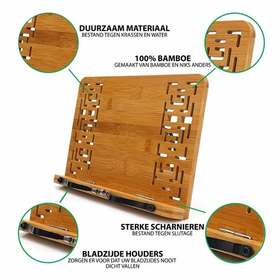 Nieuw π Finest Panda Boekenstandaard – Boekensteun – Boekenrek – Bamboe Boekenhouder π 3 Nieuw π Finest Panda Boekenstandaard – Boekensteun – Boekenrek – Bamboe Boekenhouder π - Afbeelding 3