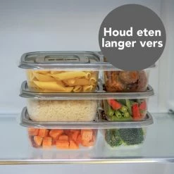 Korting 👏 Lock&Lock Meal Prep Bakjes - Diepvriesbakjes - Vershoudbakjes Set Met Deksel - Magnetron Bakjes - Met 3 Compartimenten - Stevig En Herbruikbaar - BPA Vrij - Set Van 6 Stuks - 965ml ⌛ -Dyson-winkel 550x550 27