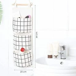 Top 10 😀 Merkloos Opbergzakken Linnen - Ruimtebesparend - 2 Stuks - Hangende Opberger - Textiel - 64x25cm ✨ -Dyson-winkel 550x550 271