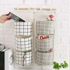 Top 10 😀 Merkloos Opbergzakken Linnen - Ruimtebesparend - 2 Stuks - Hangende Opberger - Textiel - 64x25cm ✨ -Dyson-winkel 550x550 272