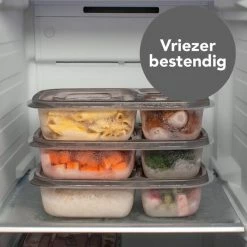 Korting 👏 Lock&Lock Meal Prep Bakjes - Diepvriesbakjes - Vershoudbakjes Set Met Deksel - Magnetron Bakjes - Met 3 Compartimenten - Stevig En Herbruikbaar - BPA Vrij - Set Van 6 Stuks - 965ml ⌛ -Dyson-winkel 550x550 29