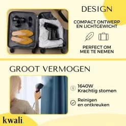 Goedkoopste ⌛ Kwali. Premium Kledingstomer - Stomer/Stoomapparaat Kleding - Handstomer - Stoomreiniger Kleding - Kleding Stomer - 1640W 💯 -Dyson-winkel 550x550 353