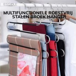 Uitgang ✨ Merkloos Kledingkast Organizer – Anti Slip - Ruimtebesparende Kledinghangers – Kleerhanger – Kledinghanger – Broekhanger – Functionele Hanger Kleerkast –Handige Kledinghangers ⌛