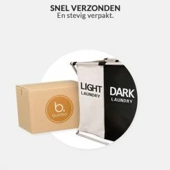 Begroting ⌛ Buxibo Wasmand 2 Vakken - Wassorteerder - Wasmanden - Opvouwbaar - Wasbox - 90L - Laundry Basket - Dubbele Wasmand 🎁 -Dyson-winkel 550x550 52