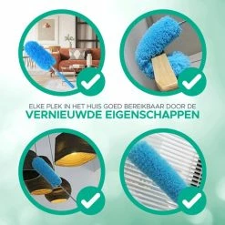Beste deal 🤩 WITTS Telescopische Plumeau Met Telescoopsteel - 60 Tot 140 Cm - Uitschuifbaar - Blauw 💯 -Dyson-winkel 550x550 761