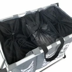 Flash-uitverkoop 😀 IVOL Wasmand Met 3 Vakken - 90 Liter - Opvouwbaar En Afneembaar Frame - Wassorteerder In Verschillende Kleuren - Badkamer Wasgoed Organizer Met Sluitbare Zak - Donkergrijs 😀 -Dyson-winkel 550x550 782