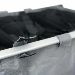 Flash-uitverkoop 😀 IVOL Wasmand Met 3 Vakken - 90 Liter - Opvouwbaar En Afneembaar Frame - Wassorteerder In Verschillende Kleuren - Badkamer Wasgoed Organizer Met Sluitbare Zak - Donkergrijs 😀 -Dyson-winkel 550x550 783