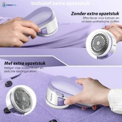Flash-uitverkoop 🔔 Cleanforce Pluizenverwijderaar - Draadloos - Incl. Extra Opzetstuk Voor Delicate Kleding - Ontpluizer - Lint Remover - Kledingontpluizer ⭐ -Dyson-winkel 550x550 811