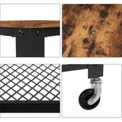 Korting 🌟 Acaza Verrijdbaar Tafeltje Keuken Kast Met Wielen - Verrijdbaar Serveer Keukenrek Op Wielen - Zwart Tafeltje Rek Met Wieltjes - Serveerwagen Bijzet 🧨 -Dyson-winkel 550x550 853