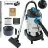 Begroting 🎁 AREBOS Industriële Stofzuiger 5IN1 Stofzuiger Nat- & Droogzuiger 1600W Stofzuiger 30L Blauw ✔️