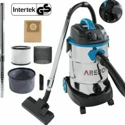 Begroting 🎁 AREBOS Industriële Stofzuiger 5IN1 Stofzuiger Nat- & Droogzuiger 1600W Stofzuiger 30L Blauw ✔️