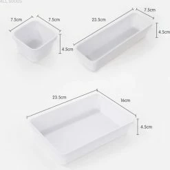 Beste Pirce 🎉 All-Goods Lade Organizer | Organizer Set Van 8 Bakken - Bestekbak Ladeverdeler Ladebak Organiser Lade Inzet Bak Opbergbak Houder Verdeling | Lade Verdeler Voor Keuken En Bureau | Badkamer | Lade Bakjes | Make Up Organizer | Wit | 🥰 -Dyson-winkel 550x554 5