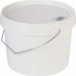 Uitgang 👍 Merkloos Emmer Met Deksel En Handvat - Wit - 5 Liter - Huishouden - Tuinieren Emmers Schoonmaakartikelen - Klussen Klusemmer/klusemmers 🛒