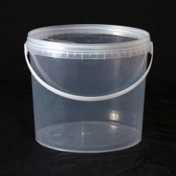 Beste Verkoop 🥰 Voervoorvis 2,5 Liter - Transparante Emmers Met Deksel (25 Stuks) ✔️