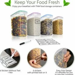 Korting ❤️ TNM Luxe Luchtdichte Voorraadbussen Set (4x4L) – Voorraadpotten - 4 Kleuren 🎁 -Dyson-winkel 550x559 3