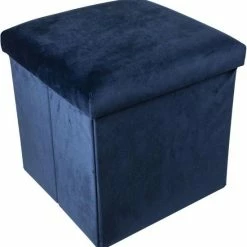 Coupon 👏 Gusta® Gusta Opvouwbare Opbergpoef Blauw 🤩
