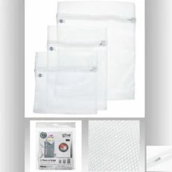 Aanbiedingen 🎉 5five Set Van 3x Stuks Waszakjes/wasnetjes Wit In 3 Formaten - Wasgoed Zakjes - BH Zakjes 🧨
