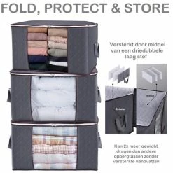 Hete verkoop 😉 PLAY-IT PLAY IT Opbergtas XXL Organizer 90L - 3 Stuks Grijs ❤️