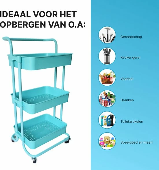 Top 10 ๐ O'DADDY® Keukentrolley Op Wieltjes - Serveerwagen - Keukentrolley Blauw - Verrijdbaar En Vast - 3 Lagen - 86 X 43 X 36 Cm ๐ 7 Top 10 ๐ O'DADDY® Keukentrolley Op Wieltjes - Serveerwagen - Keukentrolley Blauw - Verrijdbaar En Vast - 3 Lagen - 86 X 43 X 36 Cm ๐ - Afbeelding 7