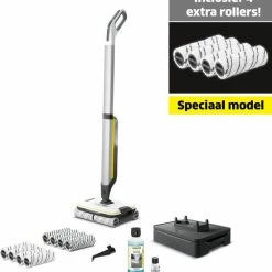 Nieuw 🧨 Kärcher FC 7 Premium Vloerreiniger - Incl. 2 Sets Grijze Rollers - 135 M² - 25,55 V 😉