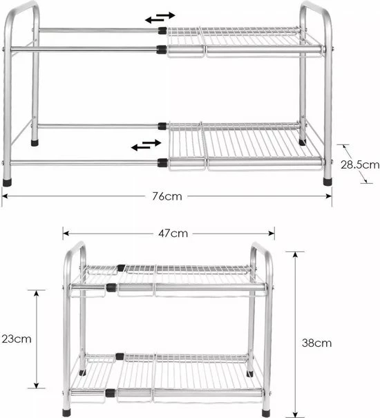 Beste deal π Coazy Gootsteen Organizer - Gootsteenkast - Keukenkast - Gootsteenrek - Gootsteenkastrek Uitschuifbaar - Keukenkast Rek π 3 Beste deal π Coazy Gootsteen Organizer - Gootsteenkast - Keukenkast - Gootsteenrek - Gootsteenkastrek Uitschuifbaar - Keukenkast Rek π - Afbeelding 3