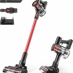 Beste deal π― Tocmoc® Steelstofzuiger Draadloos | Ampes | 23000 Pa Zuigkracht | 2 Kracht Standen | 200W | 4-in-1 Draadloze Stofzuiger | Redline βοΈ