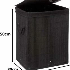 Uitgang 🎁 Wooners Wasmand Met Deksel 60 L - Bamboe - Zwart 🤩 12 Uitgang 🎁 Wooners Wasmand Met Deksel 60 L - Bamboe - Zwart 🤩 -Dyson-winkel 550x629 2
