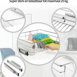 Coupon 🧨 TomorrowNow® 3-Delige Set Inbouw Schuiflades Voor Keukenkast - 50 Cm - Met SoftClose Geleiderails - Met Antislip ✔️ -Dyson-winkel 550x632 3