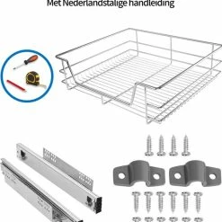 Coupon 🧨 TomorrowNow® 3-Delige Set Inbouw Schuiflades Voor Keukenkast - 50 Cm - Met SoftClose Geleiderails - Met Antislip ✔️ -Dyson-winkel 550x635
