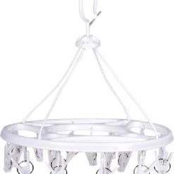 Promo 😍 Concord Droogcarrousel/droogmolen Wit Met 17 Knijpers 32 X 36 Cm - Droogrek/Droogmolen/Wasrekje 🛒