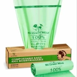 Goedkoop ⌛ Mr. Green Mind Biozakken 50/60 Liter 60 Stuks Biologisch Afbreekbare Afvalzakken – 60x80 Cm - 100% Composteerbare Vuilniszakken - Incl. Dispenser - Gft Afvalzakken 👍