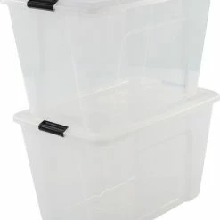 Groothandel 🛒 IRIS OHYAMA IRIS Topbox Opbergbox - 60L - 2 Stuks - Transparant 🔔