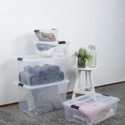 Coupon 🎉 IRIS OHYAMA IRIS Topbox Opbergbox - 45L - 4 Stuks - Transparant/Zwart 🧨 -Dyson-winkel 550x704 3