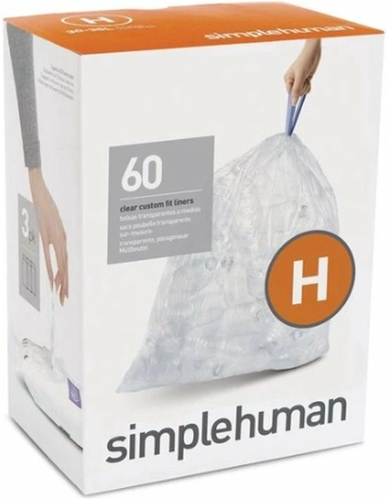 Uitgang π Simplehuman Afvalzak Code H - Kunststof - 30-35 Liter - Pak Van 3x20 Stuks - Transparant π 1 Uitgang π Simplehuman Afvalzak Code H - Kunststof - 30-35 Liter - Pak Van 3x20 Stuks - Transparant π