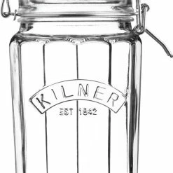 Begroting 🥰 Kilner - Voorraadbokaal Met Beugelsluiting - Facet Glas - 950 Ml ⭐