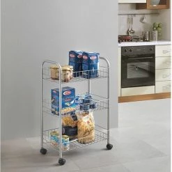 Goedkoop 🎉 Metaltex - Multifunctionele Trolley Lugano - Zilvergrijs - Op Wielen - 5 Jaar Garantie - 3 Manden 💯 -Dyson-winkel 550x725 1