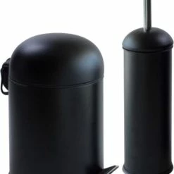 Beste Pirce โ๏ธ Tiss® Pedal Rond Pedaalemmer 2-delig - Badkamer En Toilet - Zwart - Prullebank - 5L ๐