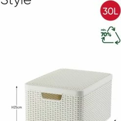 Hete verkoop 💯 Curver Style Mand L - 30L - Wit Met Deksel 💯 -Dyson-winkel 550x777 4