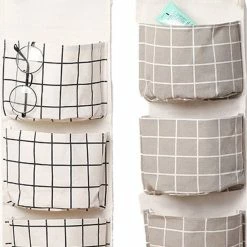 Top 10 😀 Merkloos Opbergzakken Linnen - Ruimtebesparend - 2 Stuks - Hangende Opberger - Textiel - 64x25cm ✨