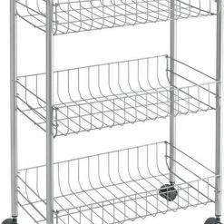 Goedkoop 🎉 Metaltex - Multifunctionele Trolley Lugano - Zilvergrijs - Op Wielen - 5 Jaar Garantie - 3 Manden 💯 -Dyson-winkel 550x819 1