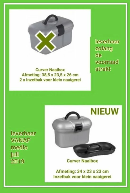 Hete verkoop π Curver Naaidoos - Met Tray - 18L - Zilver β 2 Hete verkoop π Curver Naaidoos - Met Tray - 18L - Zilver β - Afbeelding 2